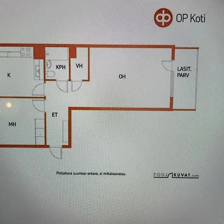 Studiohuoneisto Vallikadun Helmi, 56 M2, Ac,wifi,parveke